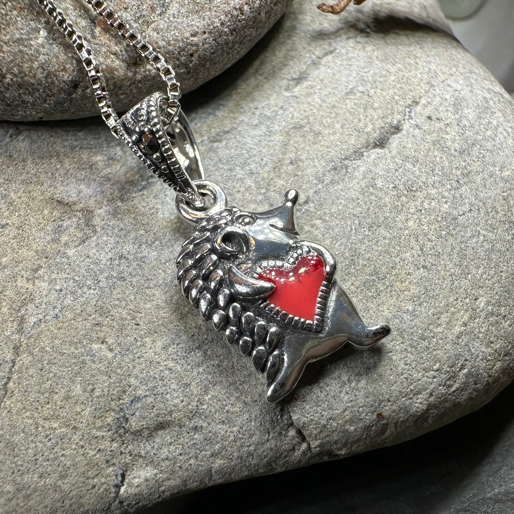 Hugs Hedgehog Necklace in Sterling Silver | Pendant | Wiccan Center