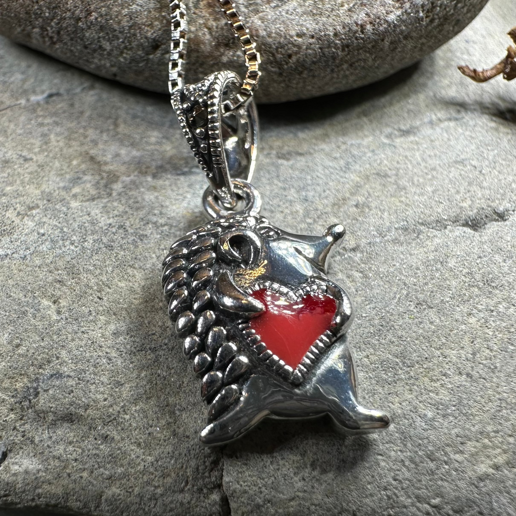 Hugs Hedgehog Necklace in Sterling Silver | Pendant | Wiccan Center