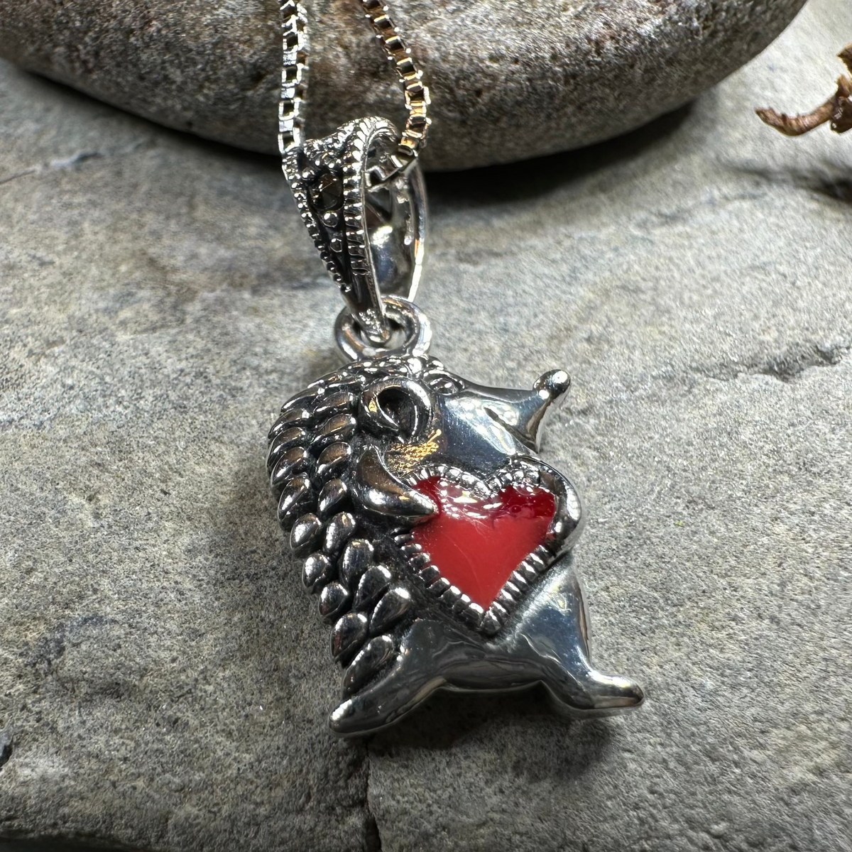 Hugs Hedgehog Necklace in Sterling Silver | Pendant | Wiccan Center