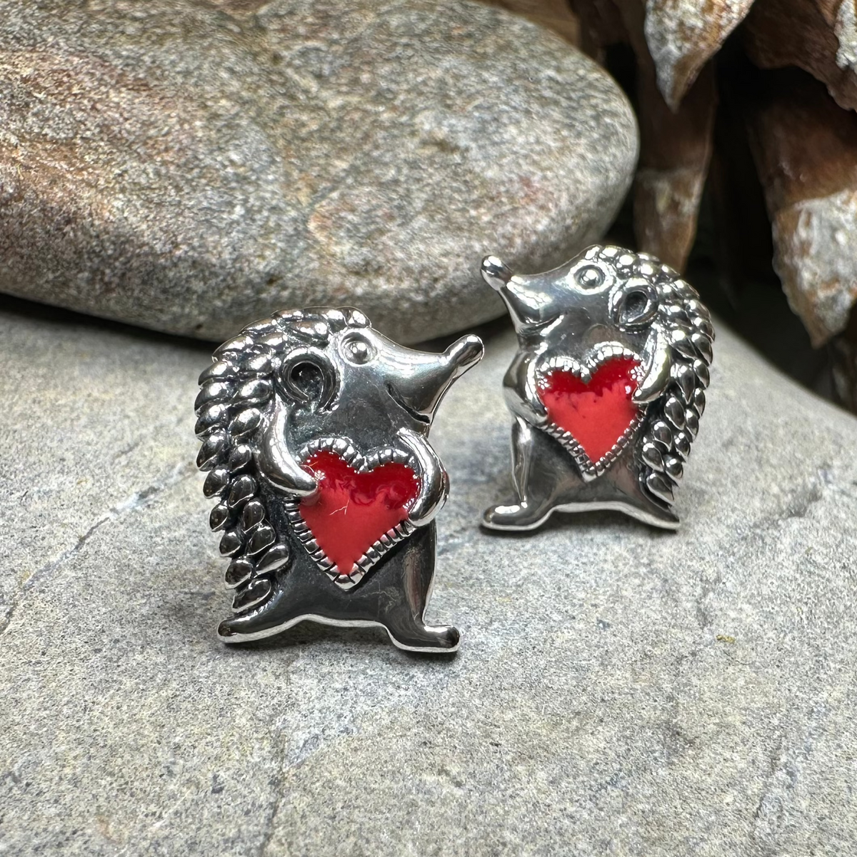 Hugs Hedgehog Earrings | Post Earrings | Wiccan Center
