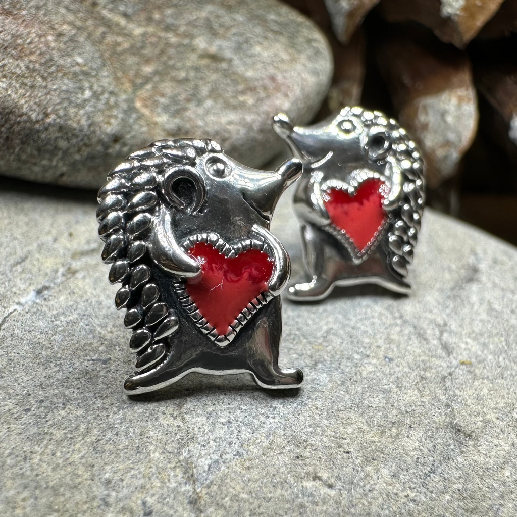 Hugs Hedgehog Earrings | Post Earrings | Wiccan Center