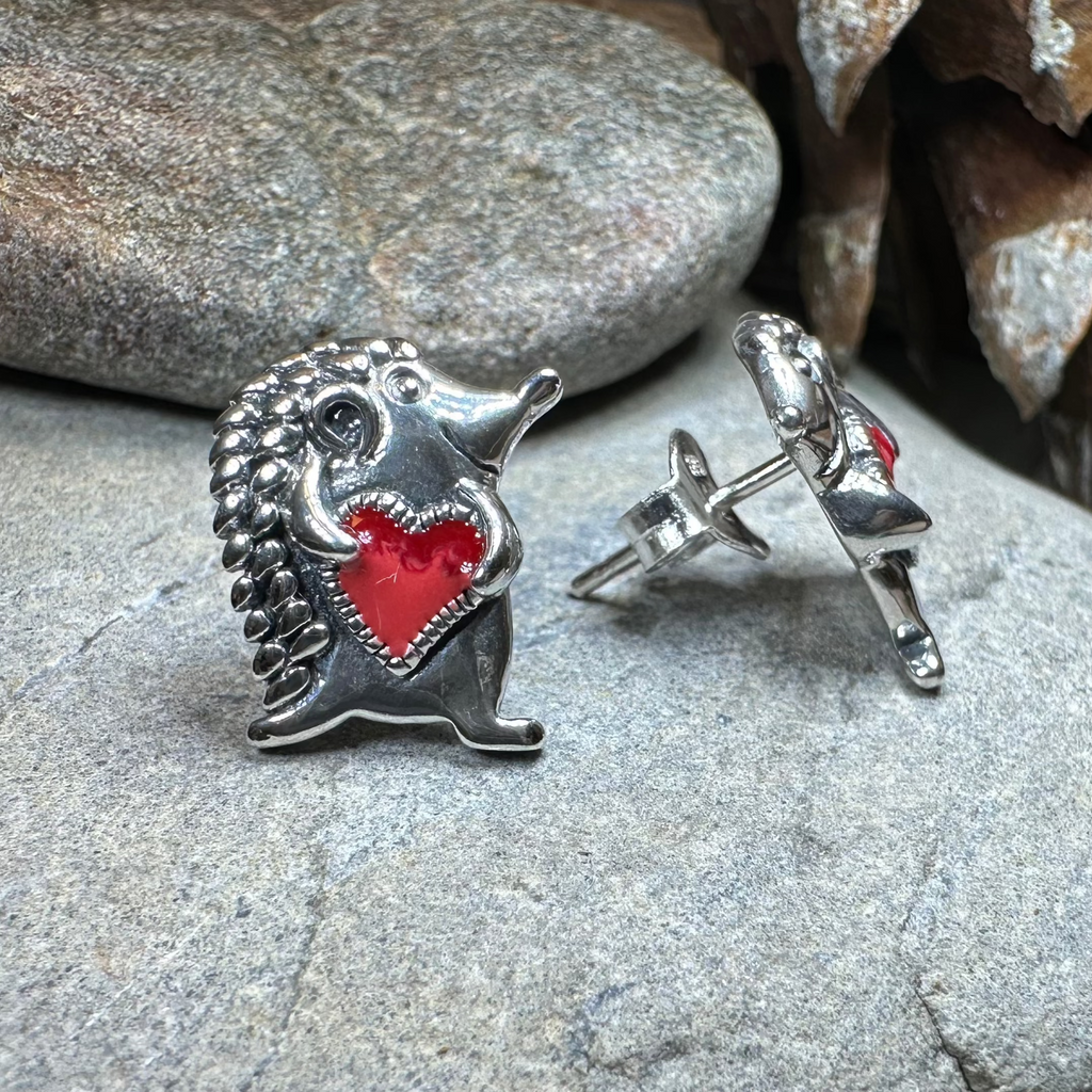 Hugs Hedgehog Earrings | Post Earrings | Wiccan Center