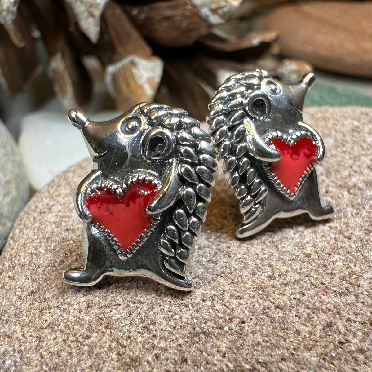 Hugs Hedgehog Earrings | Post Earrings | Wiccan Center