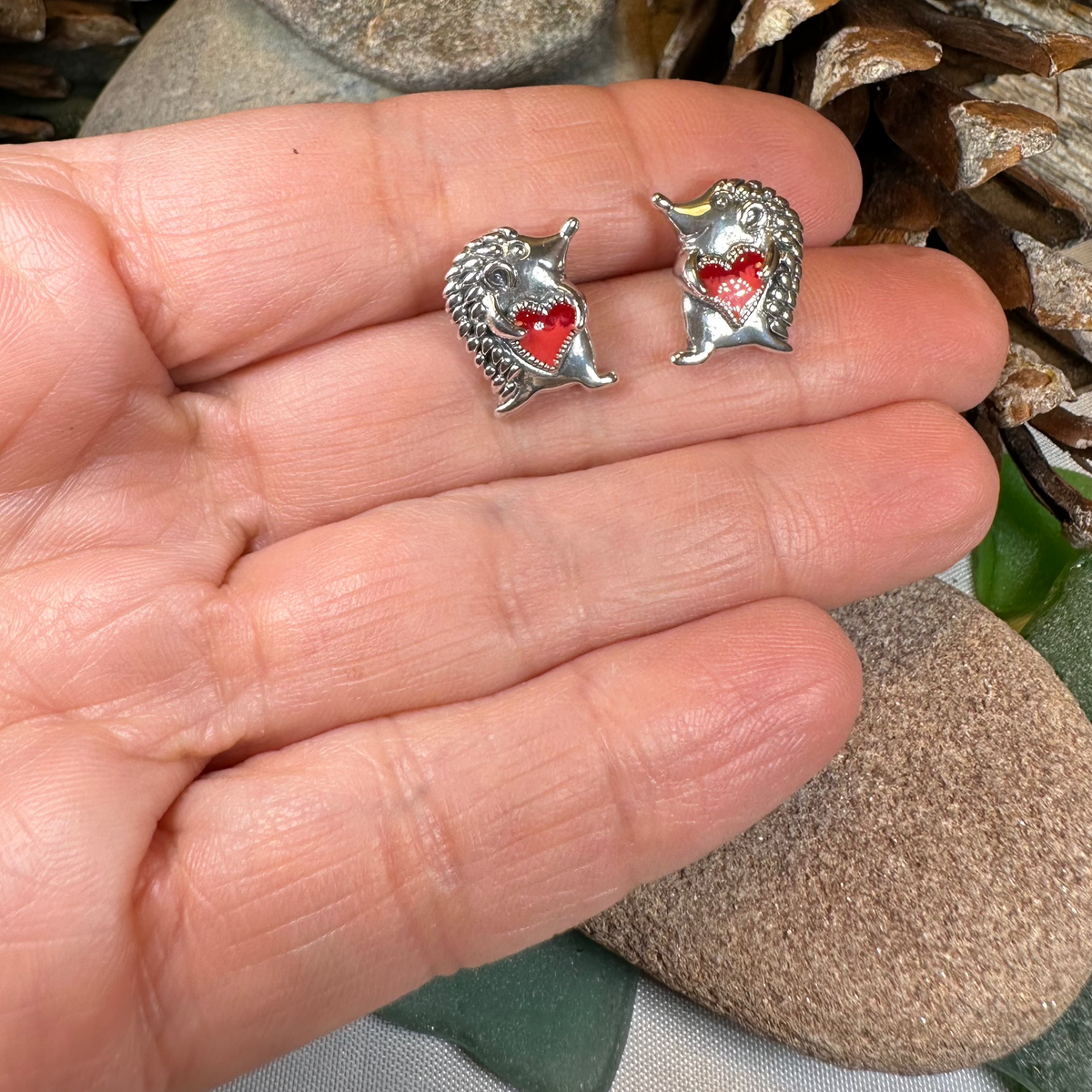 Hugs Hedgehog Earrings | Post Earrings | Wiccan Center