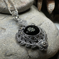 Vintage Onyx Celtic Necklace | Pendant | Wiccan Center