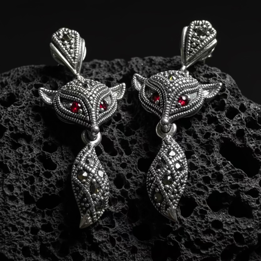 Vixen Fox Earrings | Dangle Earrings | Wiccan Center
