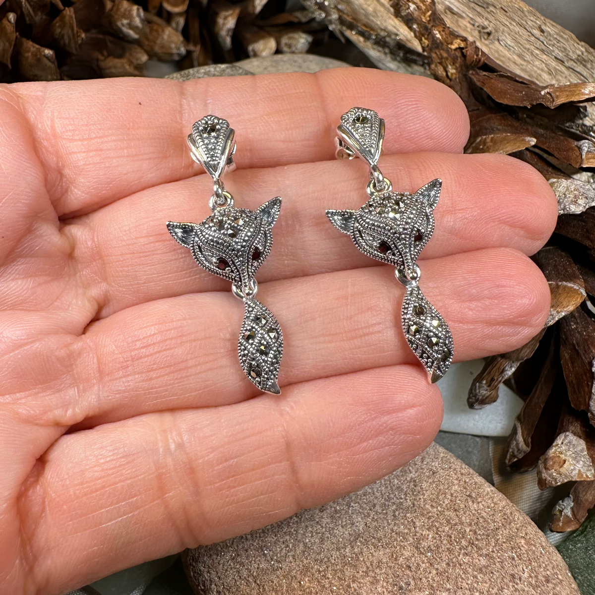 Vixen Fox Earrings | Dangle Earrings | Wiccan Center