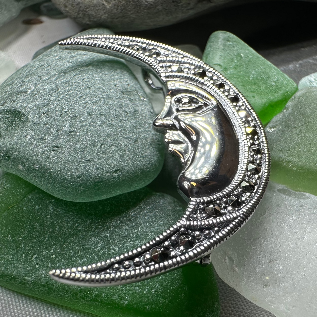 Midnight Goddess Moon Brooch | Pendant | Wiccan Center