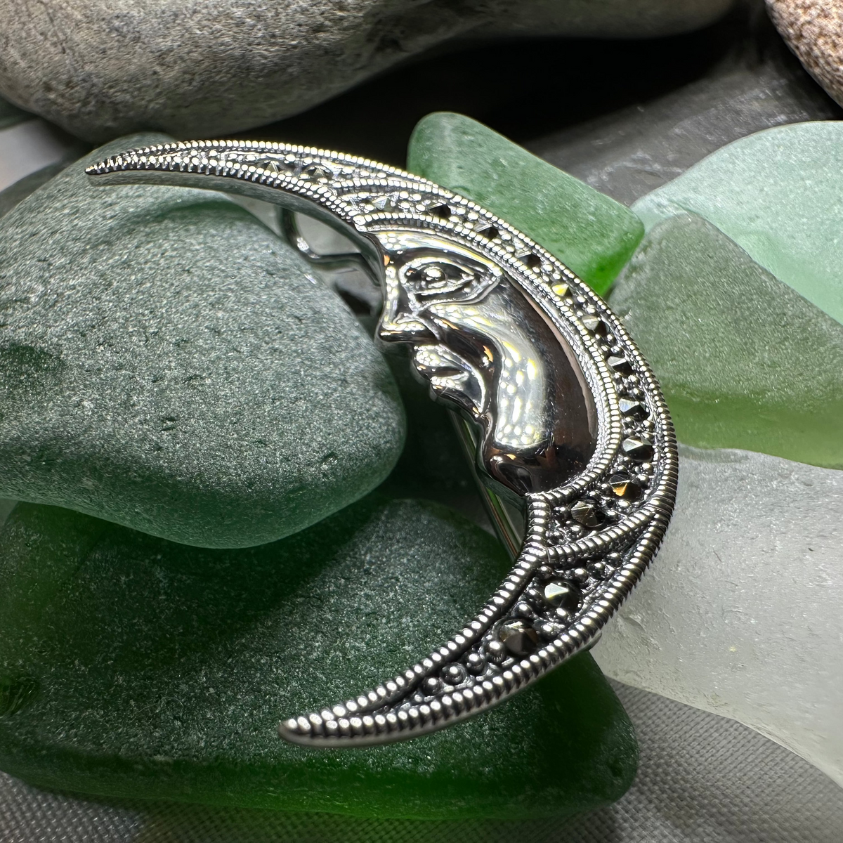 Midnight Goddess Moon Brooch | Pendant | Wiccan Center