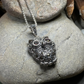 Halloway Marcasite Owl Necklace | Pendant | Wiccan Center