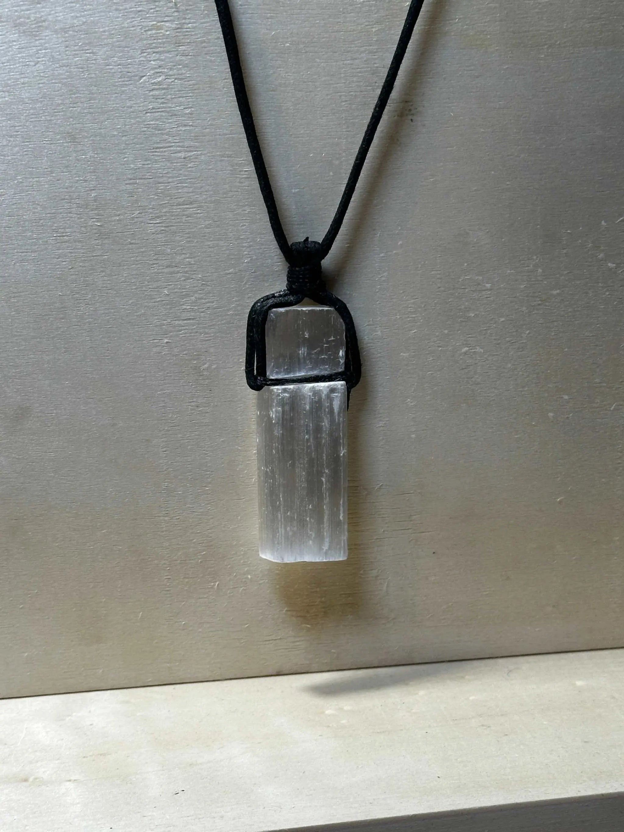 Selenite Necklace on Cotton String | Chains and Necklaces | Wiccan Center