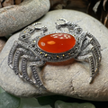Carnelian Crab Brooch | Brooch | Wiccan Center