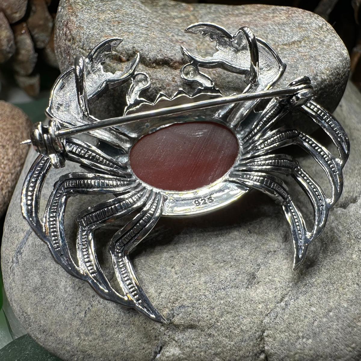 Carnelian Crab Brooch | Brooch | Wiccan Center