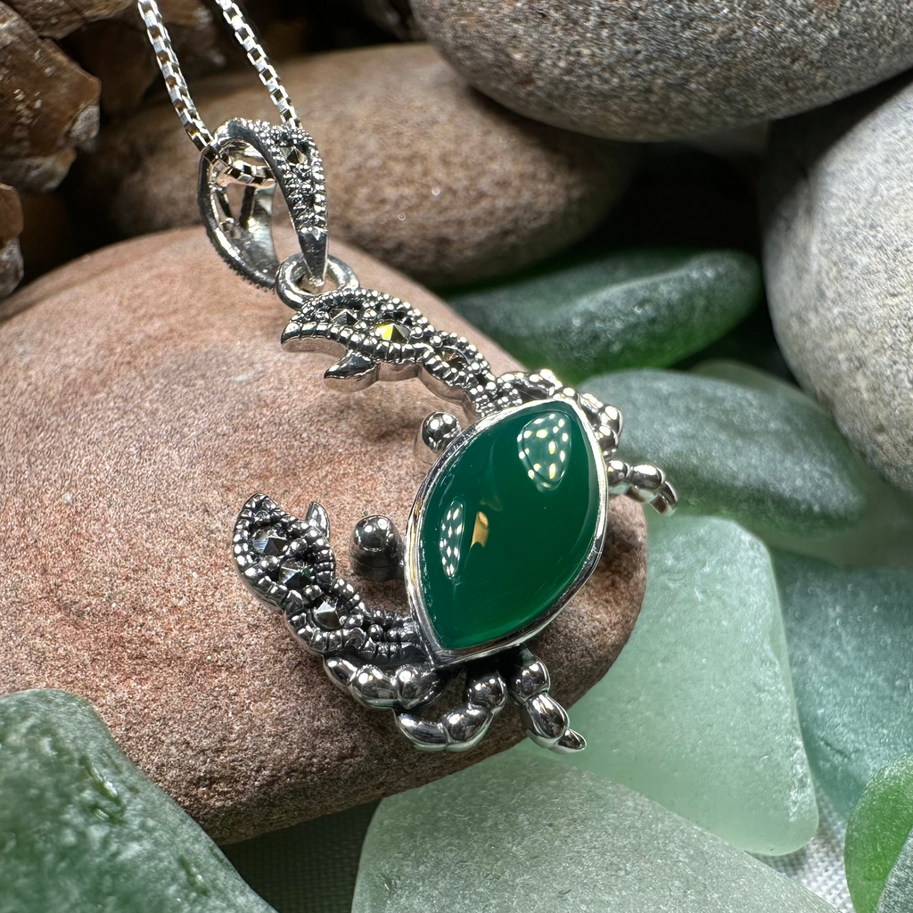 Green Seas Crab Necklace | Pendant | Wiccan Center