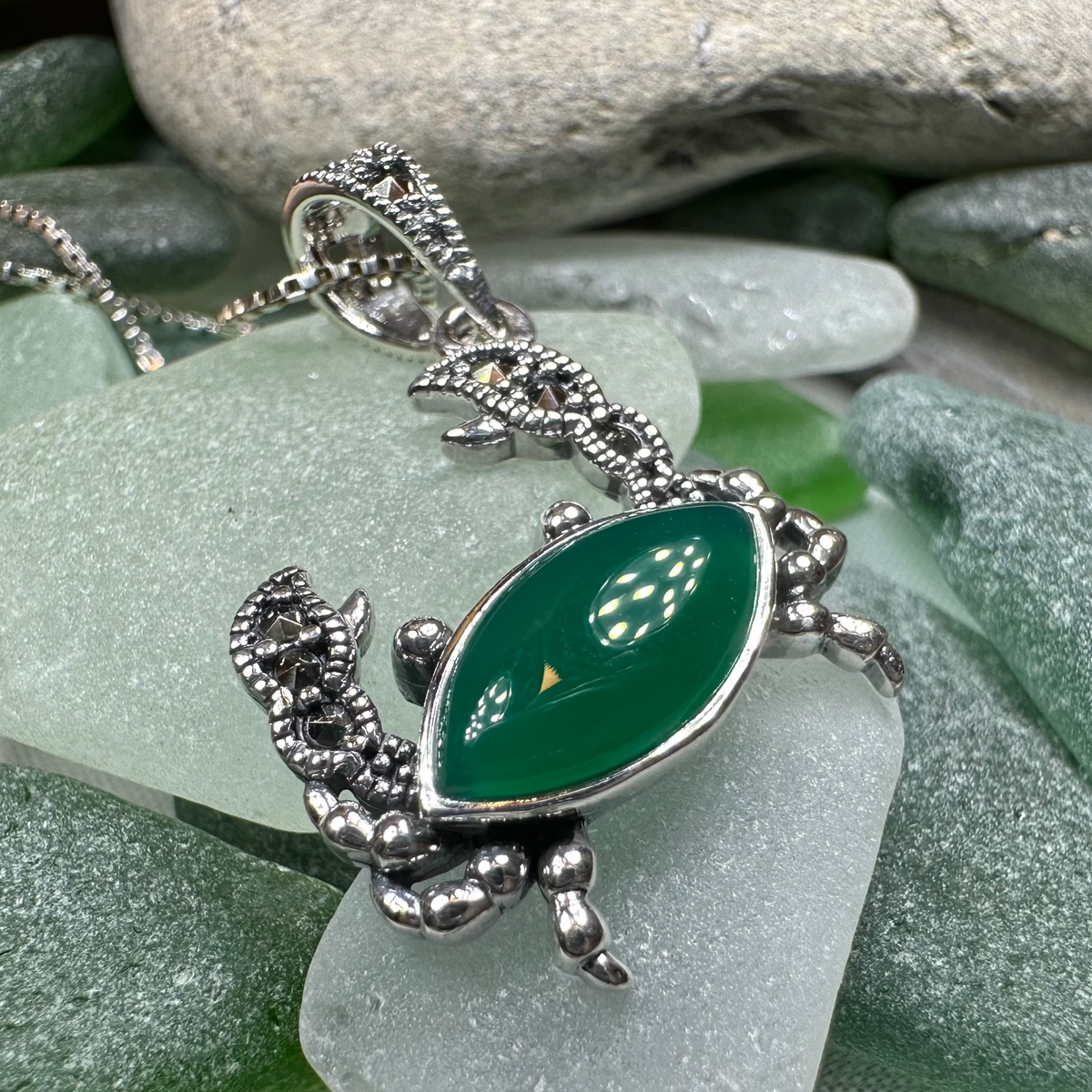 Green Seas Crab Necklace | Pendant | Wiccan Center