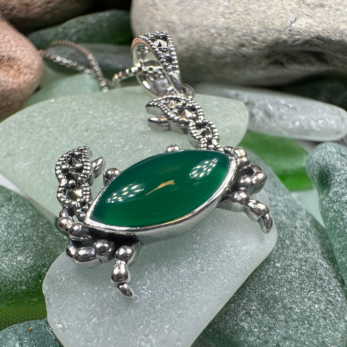 Green Seas Crab Necklace | Pendant | Wiccan Center
