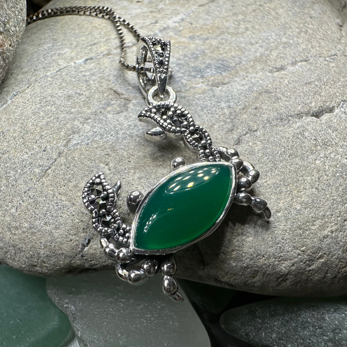 Green Seas Crab Necklace | Pendant | Wiccan Center