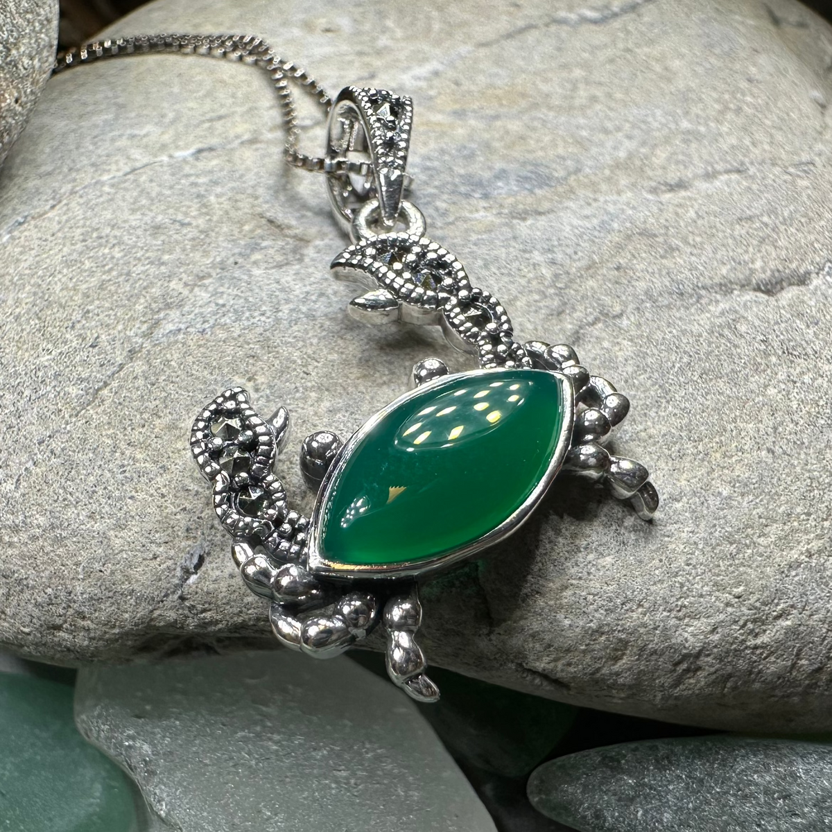 Green Seas Crab Necklace | Pendant | Wiccan Center