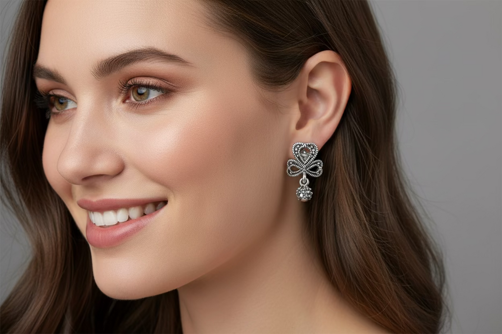 Connemara Shamrock Post Earrings for Women | Post Earrings | Wiccan Center