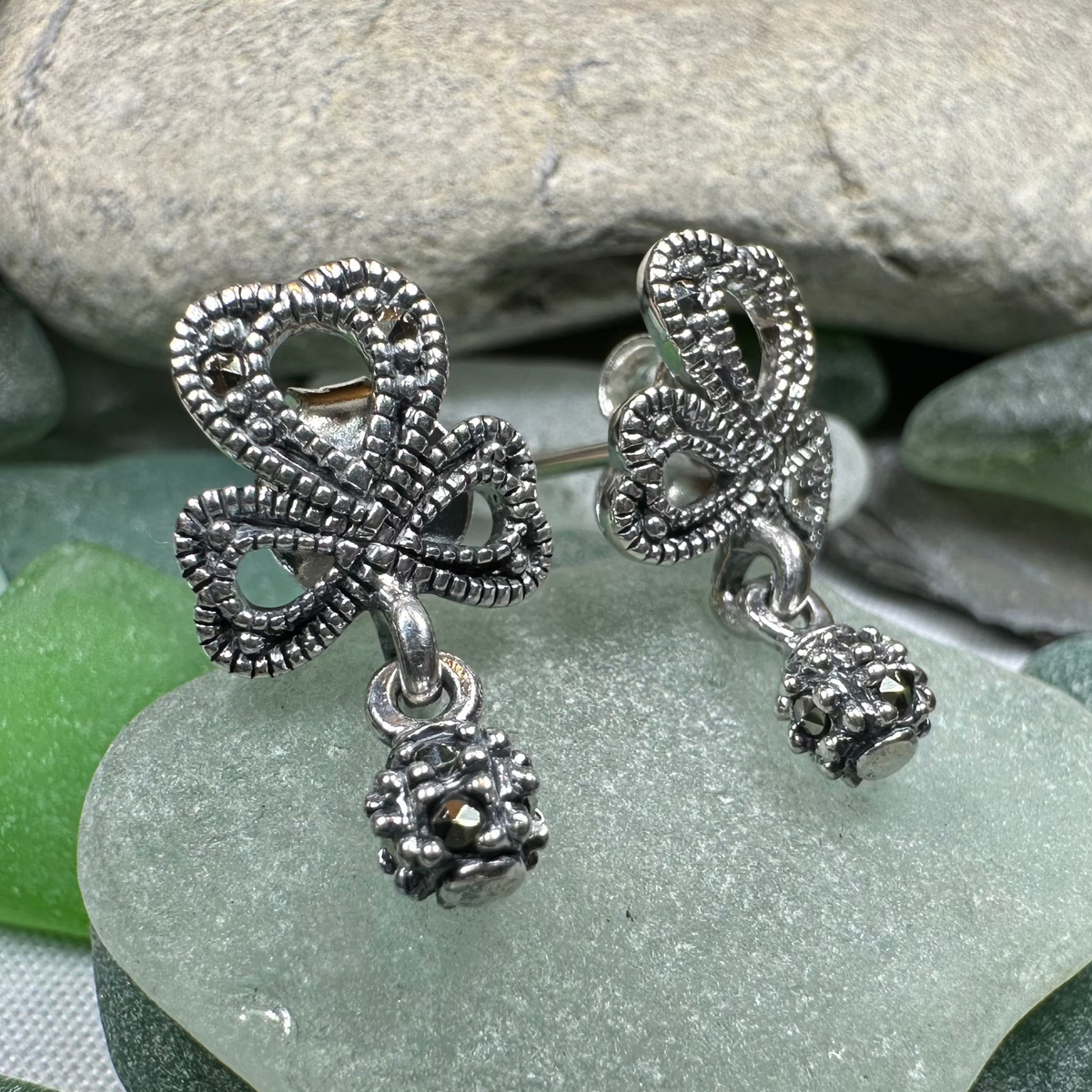 Connemara Shamrock Post Earrings for Women | Post Earrings | Wiccan Center