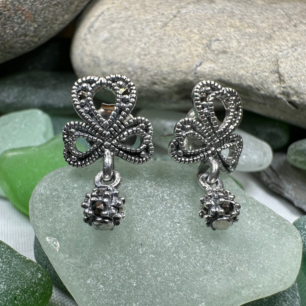 Connemara Shamrock Post Earrings for Women | Post Earrings | Wiccan Center