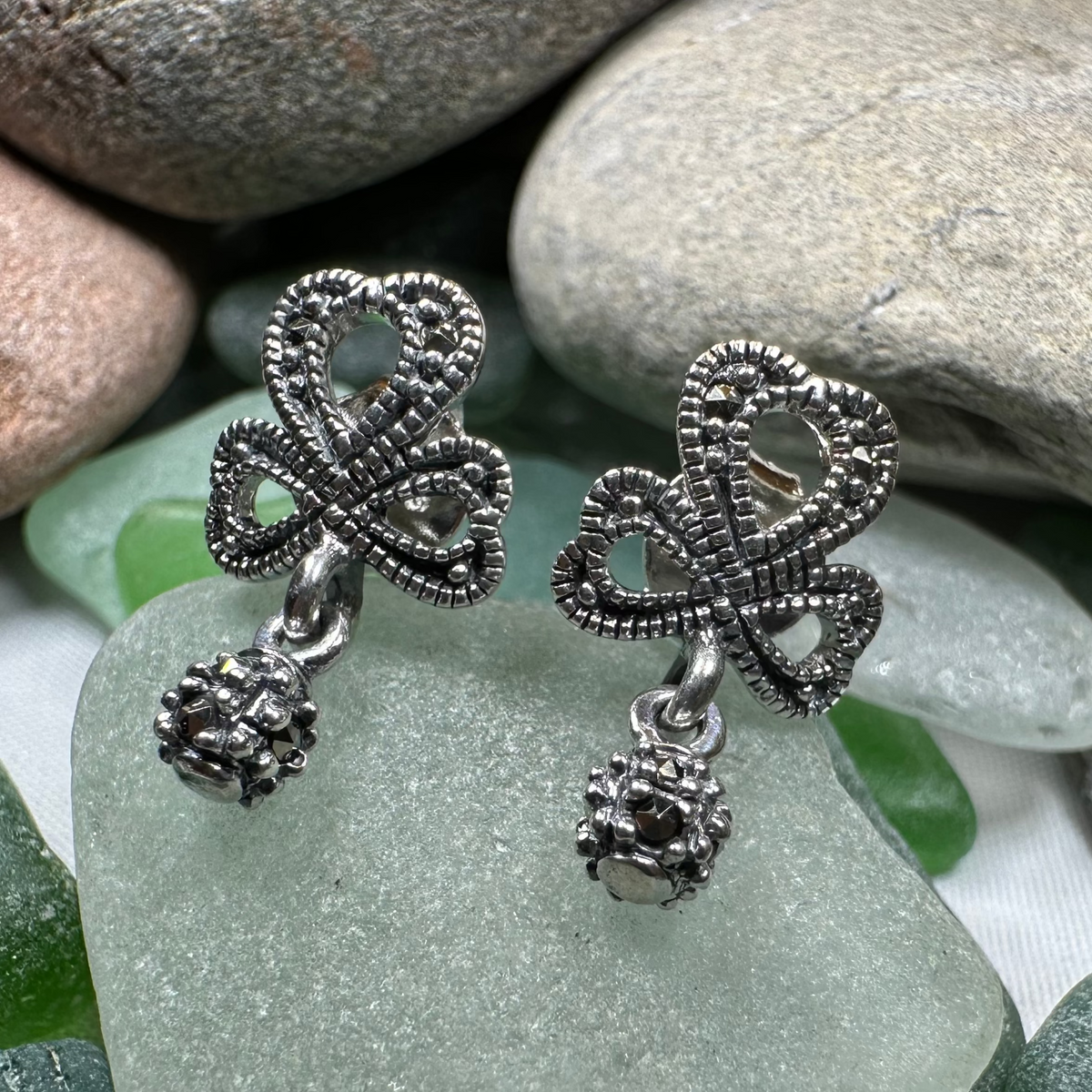 Connemara Shamrock Post Earrings for Women | Post Earrings | Wiccan Center