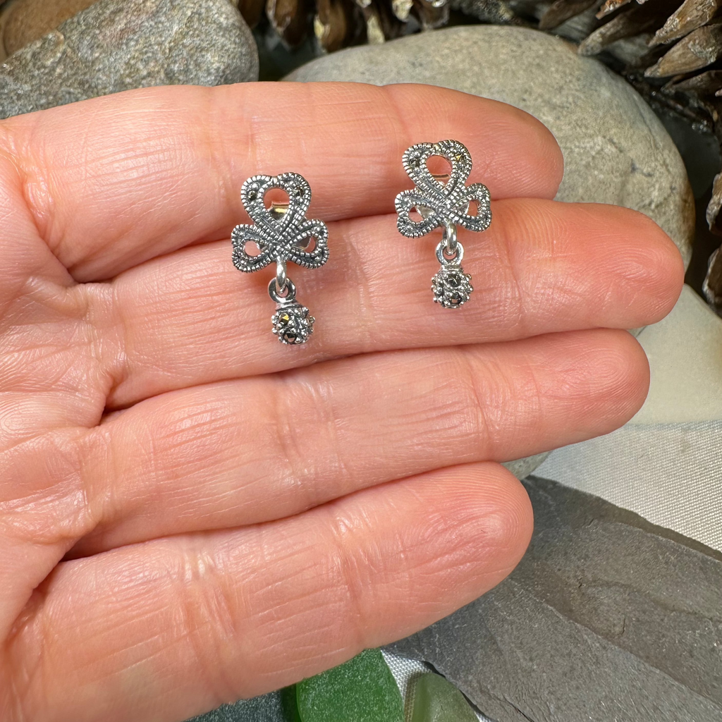 Connemara Shamrock Post Earrings for Women | Post Earrings | Wiccan Center