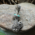Sophisticated Marcasite Cat Necklace | Pendant | Wiccan Center