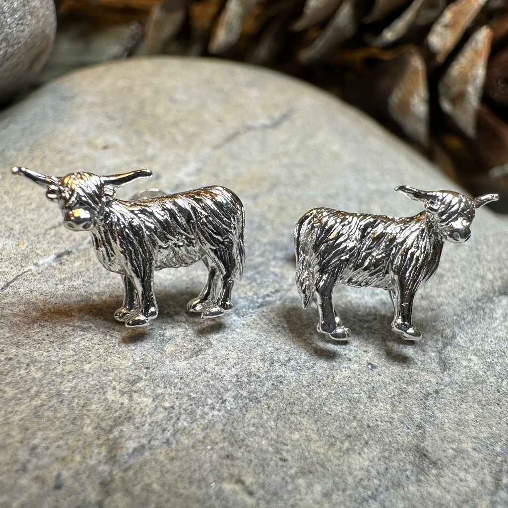 Balmoral Scottish Highland Cow Earrings | Post Earrings | Wiccan Center