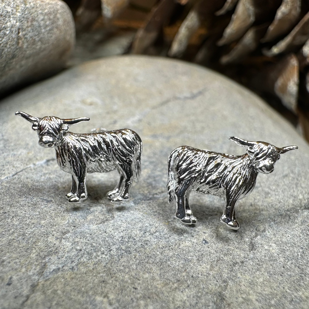 Balmoral Scottish Highland Cow Earrings | Post Earrings | Wiccan Center