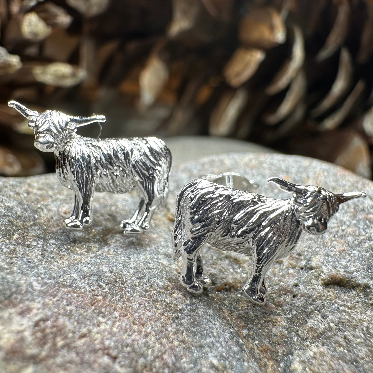 Balmoral Scottish Highland Cow Earrings | Post Earrings | Wiccan Center