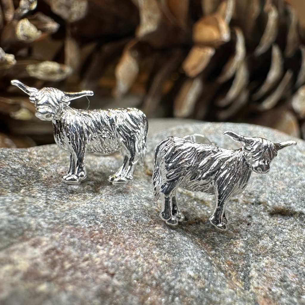 Balmoral Scottish Highland Cow Earrings | Post Earrings | Wiccan Center