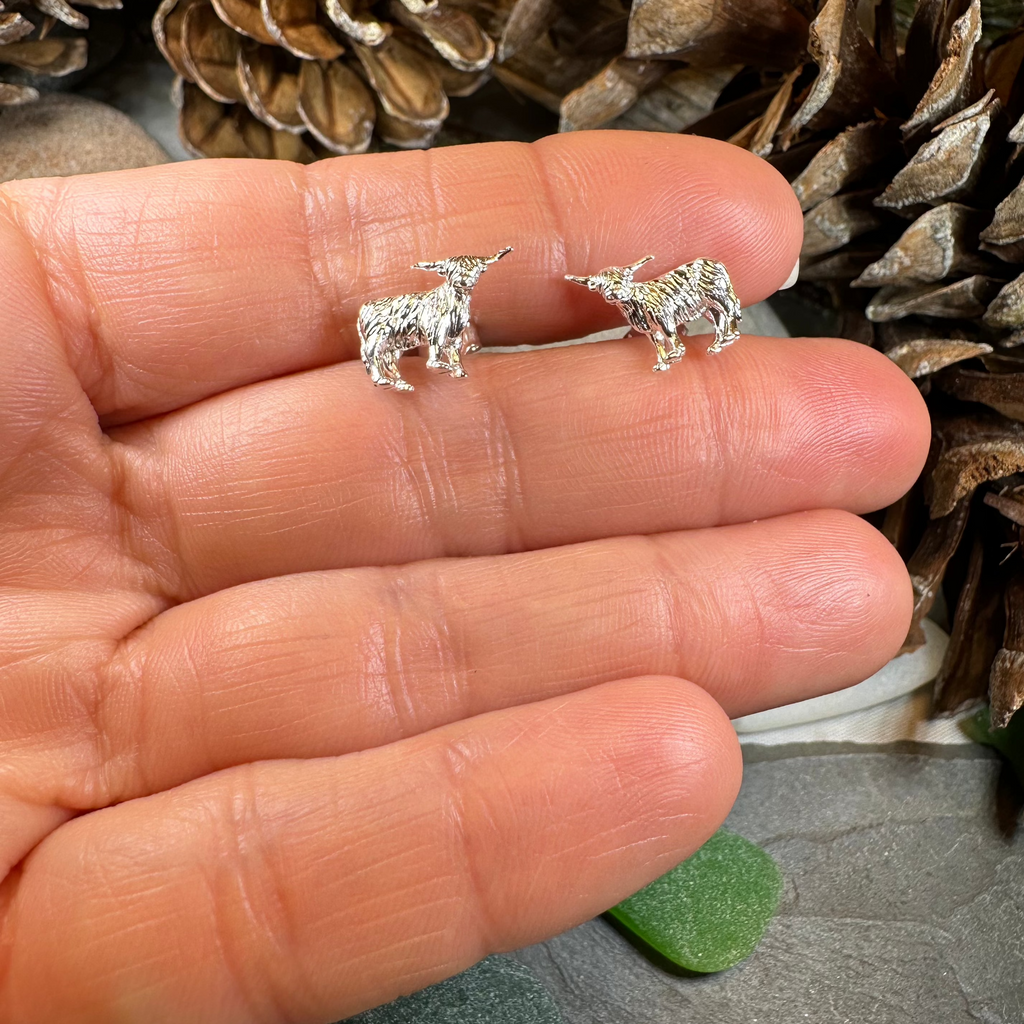 Balmoral Scottish Highland Cow Earrings | Post Earrings | Wiccan Center