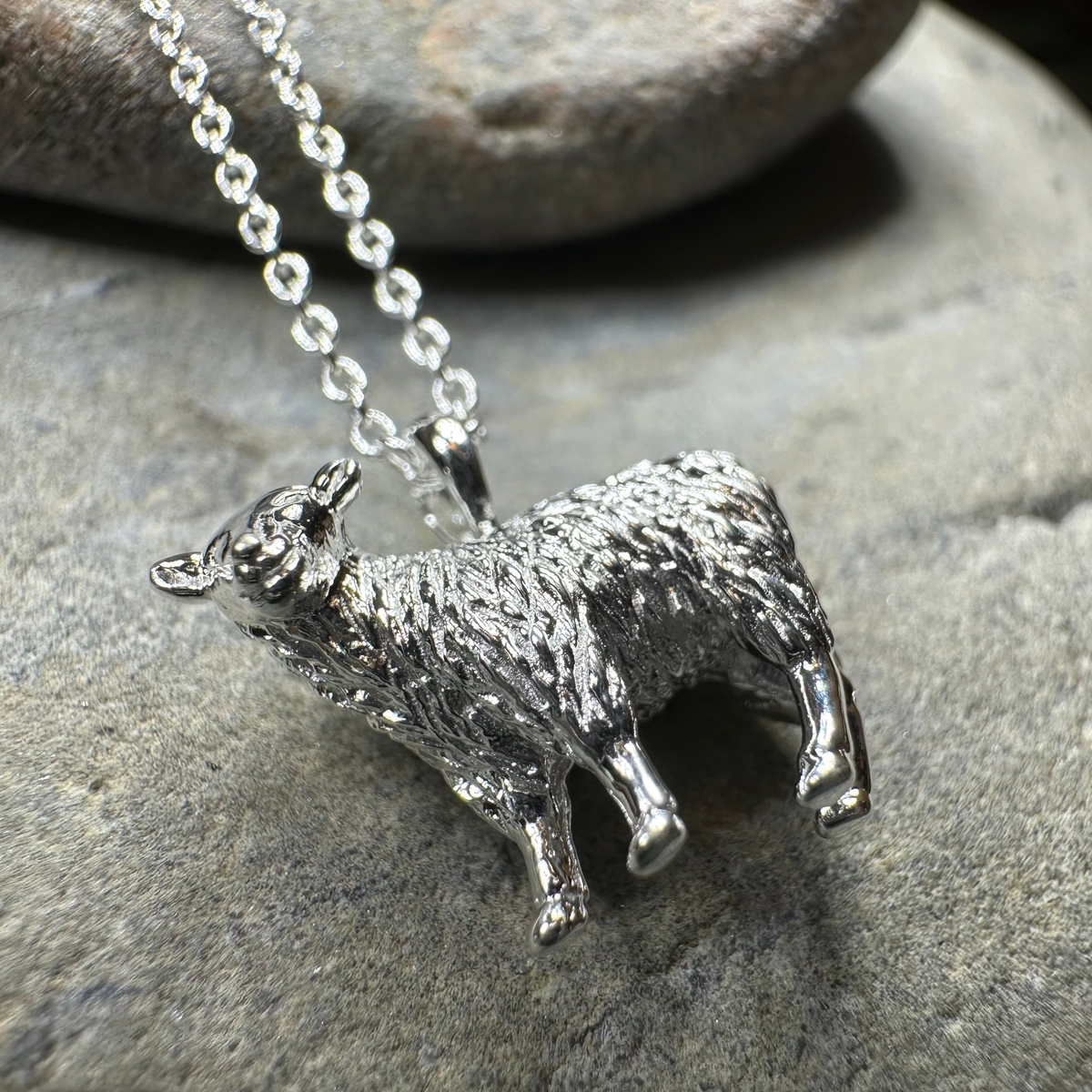 Realistic Sheep Necklace in Sterling Silver | Pendant | Wiccan Center