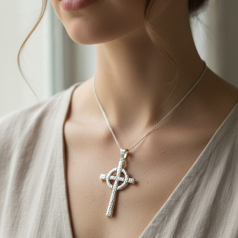 Venetia Celtic Cross Necklace in Sterling Silver | Pendant | Wiccan Center