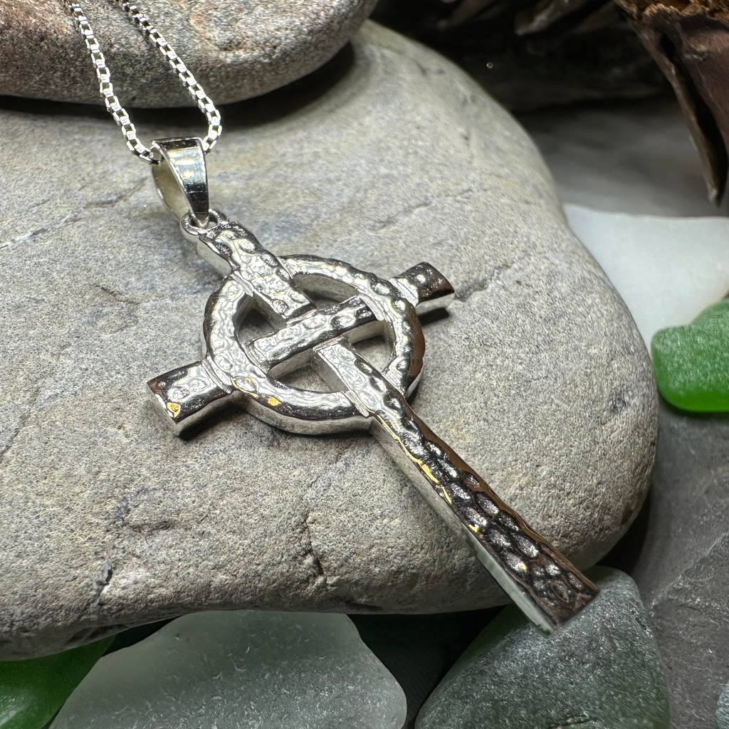 Venetia Celtic Cross Necklace in Sterling Silver | Pendant | Wiccan Center