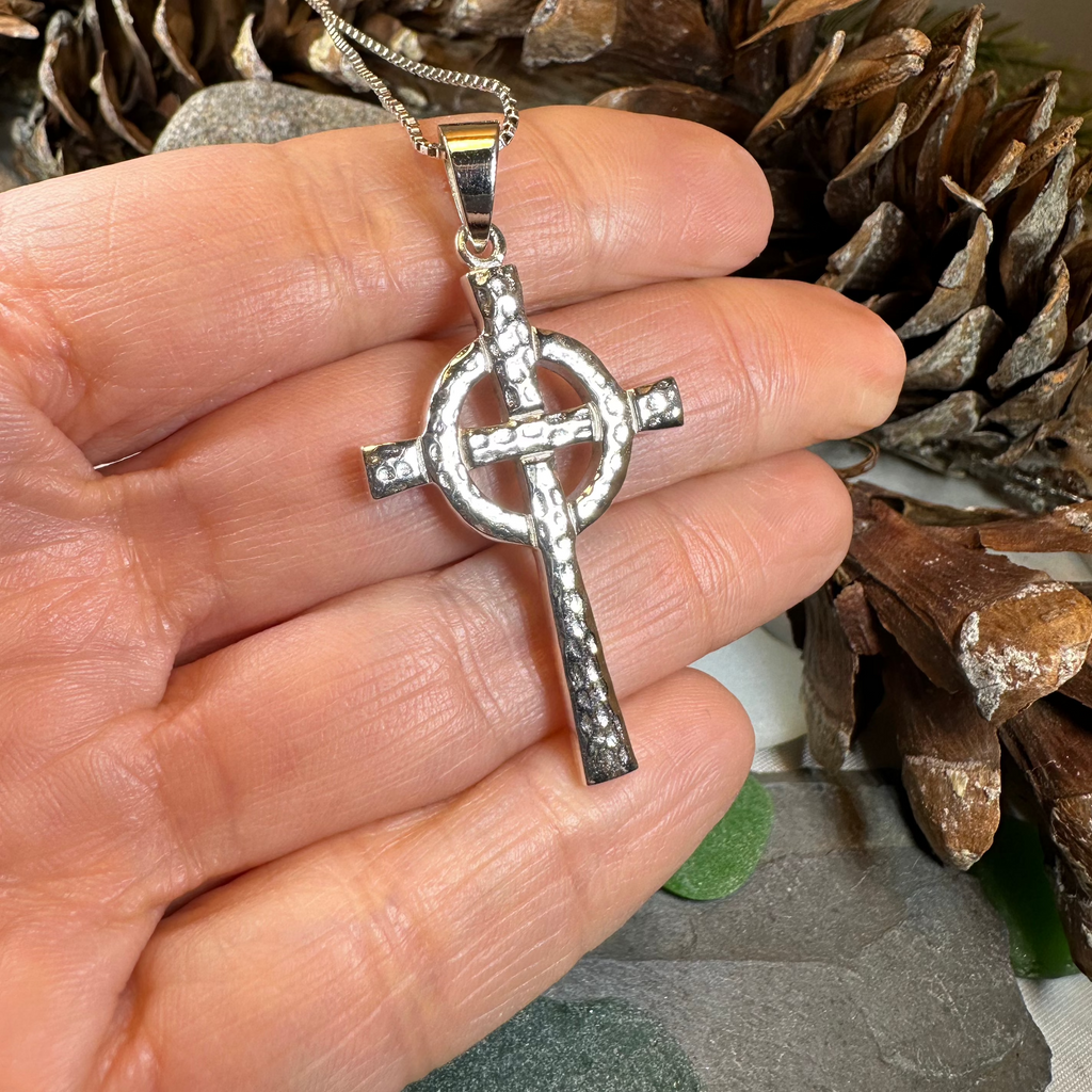 Venetia Celtic Cross Necklace in Sterling Silver | Pendant | Wiccan Center
