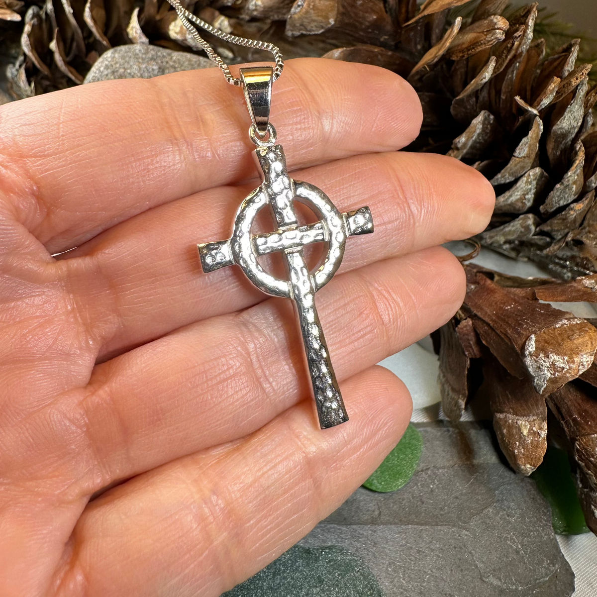 Venetia Celtic Cross Necklace in Sterling Silver | Pendant | Wiccan Center