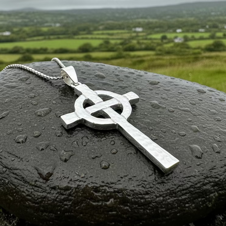 Venetia Celtic Cross Necklace in Sterling Silver | Pendant | Wiccan Center