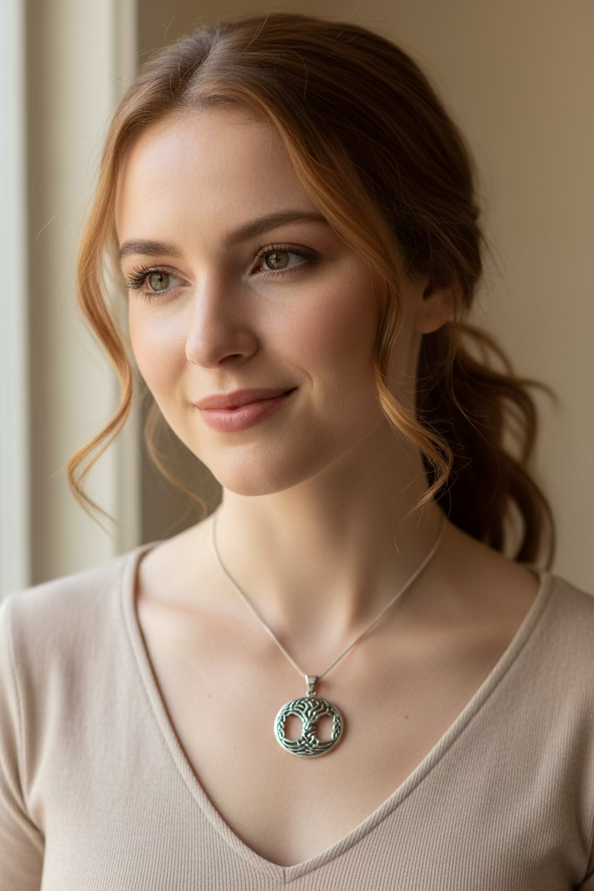 Aubrey Tree of Life Necklace in Sterling Silver | Pendant | Wiccan Center