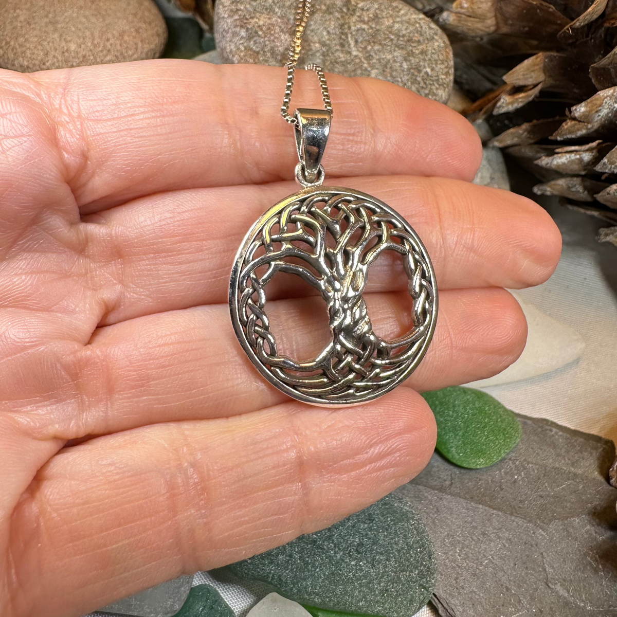 Aubrey Tree of Life Necklace in Sterling Silver | Pendant | Wiccan Center