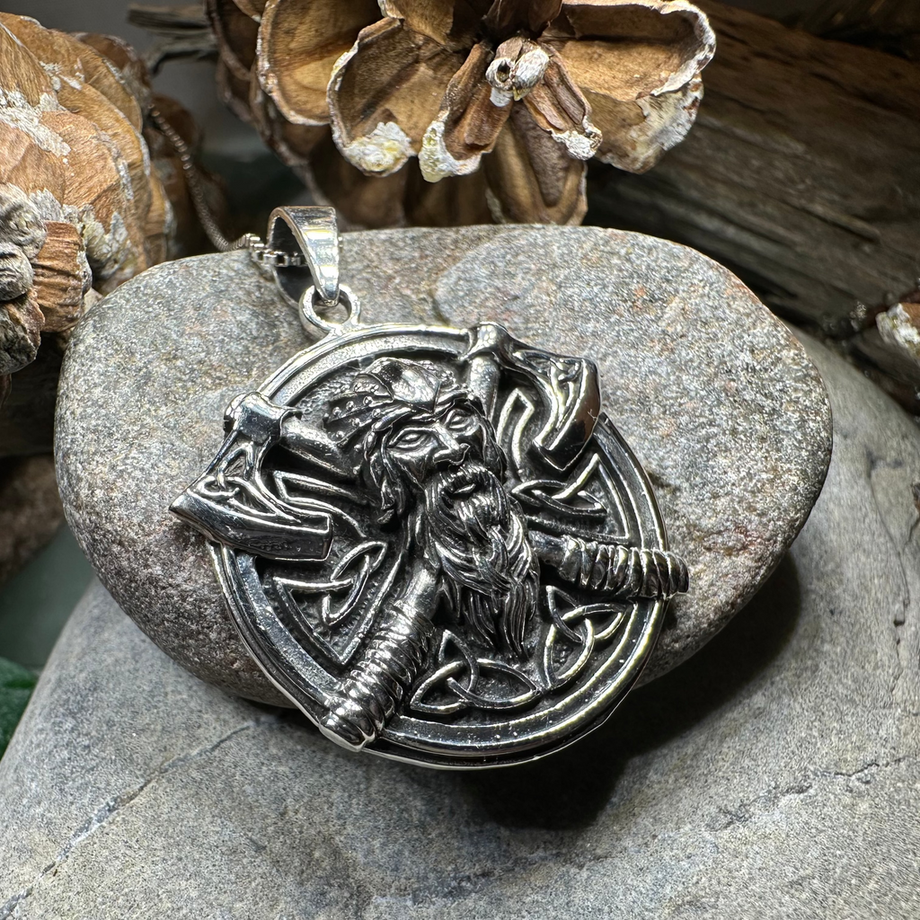 Uthred Viking Warrior Necklace in Sterling Silver | Pendant | Wiccan Center