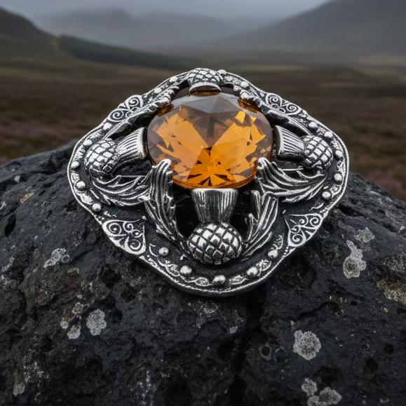 Royal Scottish Thistle Brooch - Handmade in Scotland | Brooch | Wiccan Center
