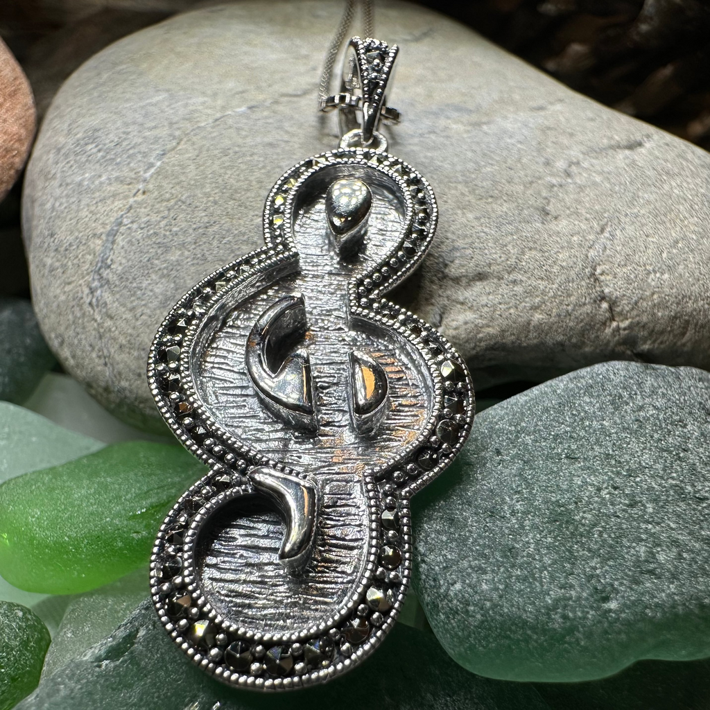 Crescendo Music Note Necklace | Pendant | Wiccan Center