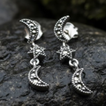 Magical Skies Moon & Stars Stud Earrings | Post Earrings | Wiccan Center