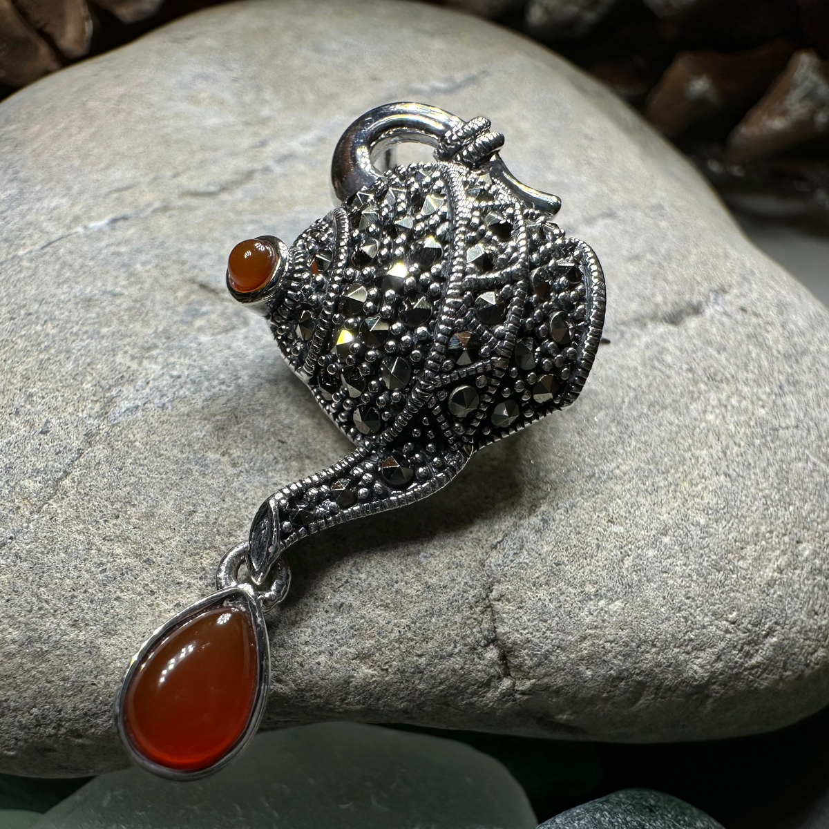 Spot of Tea Teapot Brooch in Sterling Silver | Brooch | Wiccan Center