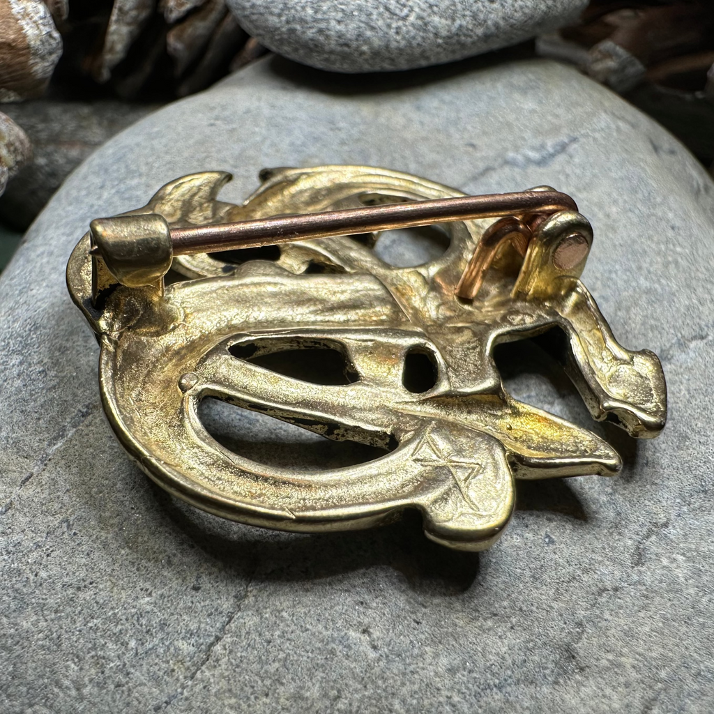 Bronze Viking Dragon Brooch - Bronze Historical Reproduction Pin | Brooch | Wiccan Center