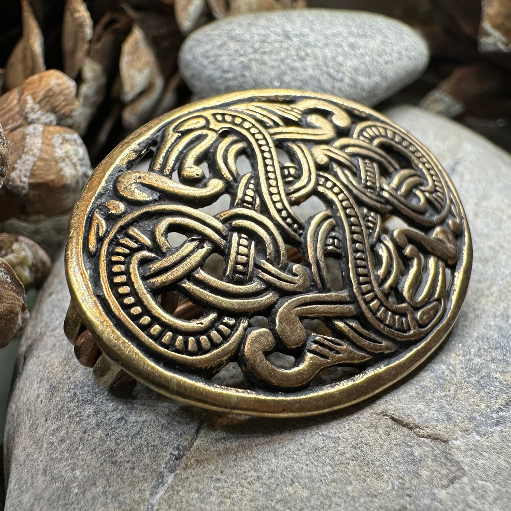 Bronze Atli Viking Brooch - Bronze Historical Reproduction Pin | Brooch | Wiccan Center