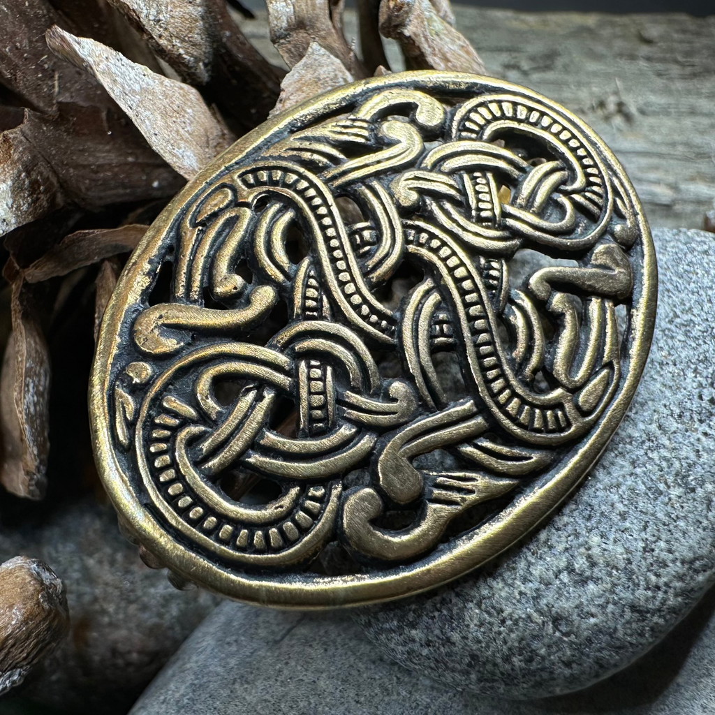 Bronze Atli Viking Brooch - Bronze Historical Reproduction Pin | Brooch | Wiccan Center