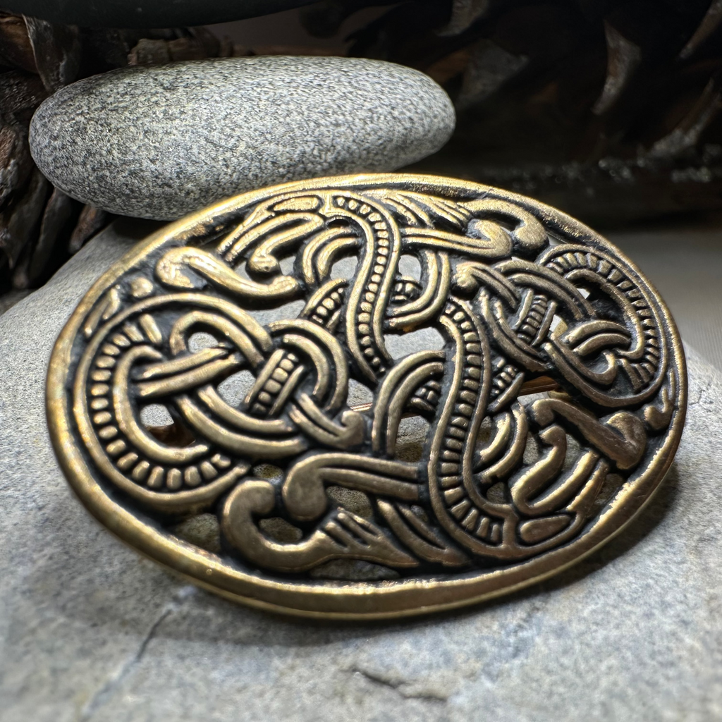 Bronze Atli Viking Brooch - Bronze Historical Reproduction Pin | Brooch | Wiccan Center
